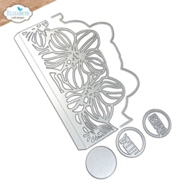2277 Elizabeth Craft Design - Botanical Blend - Dies - Borderpage With Flower