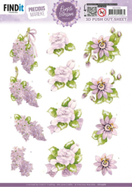 SB10986 3D Push out Sheet - Precious Marieke - Purple Blossom - Lilac