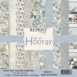 RPM070 Reprint - 8x8 Inch Paper Pack - Hip Hip Hooray