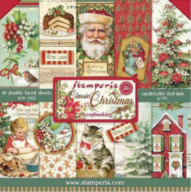 Paperpad 20.3 x 20.3 - Classic Christmas  - Stamperia - SBBS17
