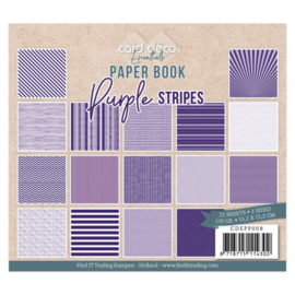 CDEPP008 Card Deco Essentials - Paperbook - Purple Stripes