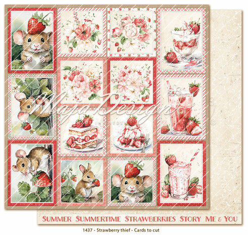 1437 Strawberry thief - Cut-out-cards
