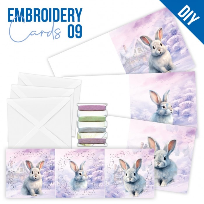 STDOPP009 Stitch and Do Cards 9 - Berries Beauties - Rabbits