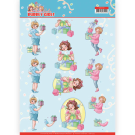 CD11475 3D Knipvel A4  - Bubbly Girls - Yvonne Creations