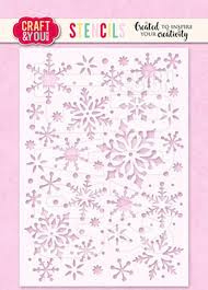 SC012 Snowflakes 2 A6 Stencil