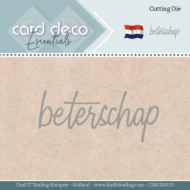 CDECD0115 Snij- en embosmal - Beterschap  - Card Deco