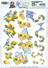 CD12206 3D Cutting Sheets - Yvonne Creations - Lemon Breeze - Lemon Bird