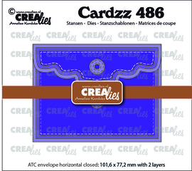CLCZ486 Crealies - Cardzz - ATC Envelop Horizontaal Paneel A