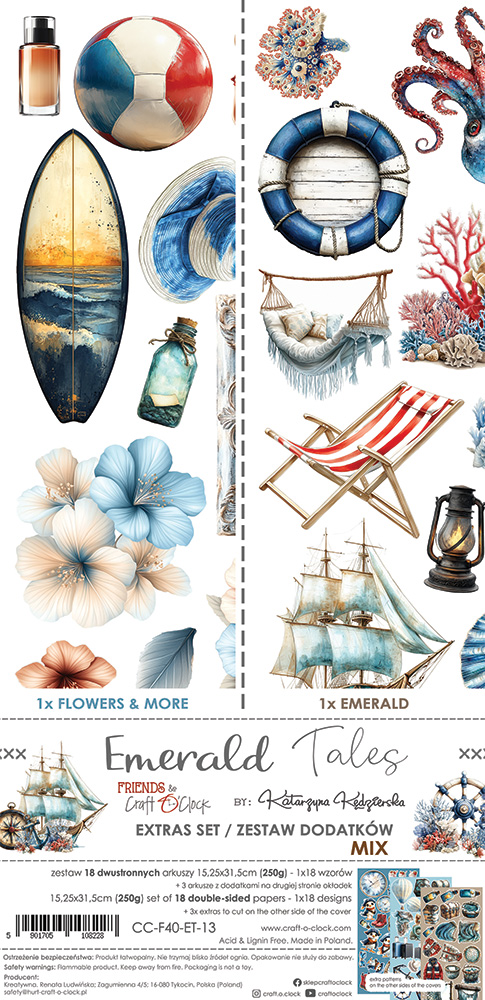 CC-F40-ET-13 Craft O' Clock - Emerald Tales - Plaatjes Set Mix 15,2x30,5cm