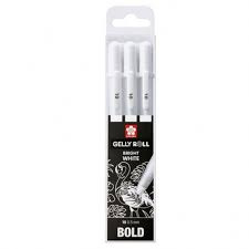 3B Sakura • Gelly roll gelpen 10 Wit 3stuks