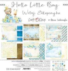 CC-C44-HLB-07 Craft O' Clock - Hello Little Boy - Paperpad 30,5 x 30,5 cm - PAKKETPOST!