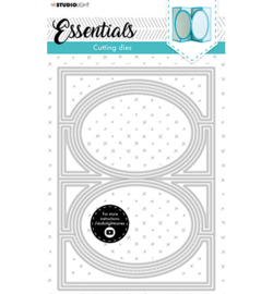 SL-ES-CD17 - SL Cutting Die Oval zig-zag cardshape Essentials nr.17