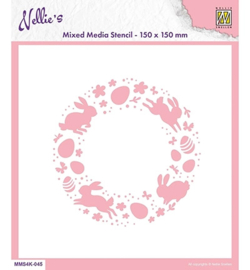 MMS4K-045 Mask Stencil - Easter Wreath