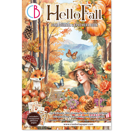 Hello Fall A4 Junk Journal Ephemera Book (32pcs) (CBB013)