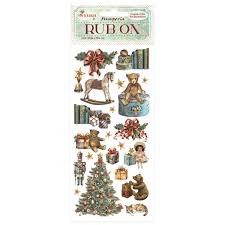 Stamperia The Nutcracker Rub-On 4x8,5 Inch Teddy Bears (DFLRB106)