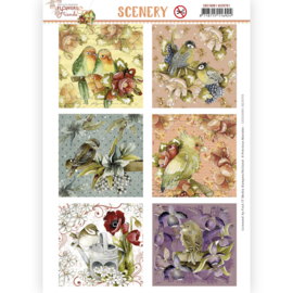 CDS10081 Scenery - Precious Marieke - Aquarella - Flowers and Friends Square