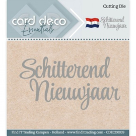 CDECD0039 Snij- en embosmal - Schitterend Nieuwjaar - Card Deco