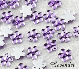 4mm strass bloemetjes - 25 stuks - Lavender