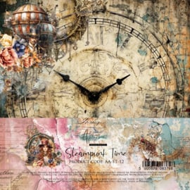 AA-ST-12 Alchemy of Art - Steampunk Time - Paper Collection Set 15X15cm