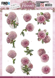 3D Push Out - Amy Design - Pink Florals - Dahlia - SB10898