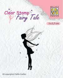 FTCS016 Nellie Snellen Clearstamp Fairy tale 14, stempel fee zijkant