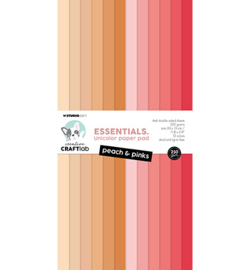 CCL-ES-UPP292 - Unicolor Paper Pad Peach & Pinks Essentials nr.292