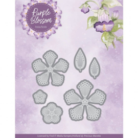 PM10277 Dies - Precious Marieke - Purple Blossom - Blossom Fantasy Flowers