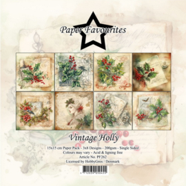 PF262 Paper Favourites 15x15 cm Vintage Holly