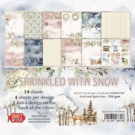 Craft&You Sprinkled with Snow Small Paper Pad 6x6 24 vel CPB-SWS15