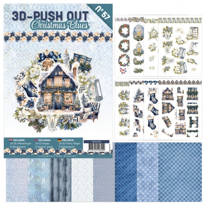 3DPO10057 3D Push-Out Book 57 - Christmas Blues