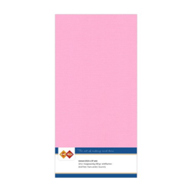 16 Roze - Linnen Kaarten 4 kant 13.5x27cm - 10 stuks - 200 grams - Card Deco