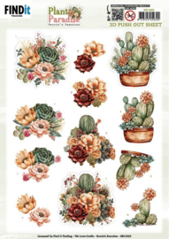 SB11022 3D Push out Sheet - Berries Beauties - Plant Paradise - Cactus Harmony