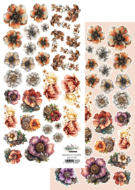 AA-ST-09 Alchemy of Art - Steampunk Time - Extra's to Cut 30.5x15cm - Flowers (1 sheet)