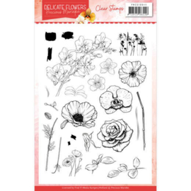 PMCS10044 Clearstempel - Delicate Flowers - Marieke Design