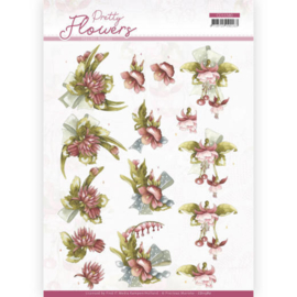 CD11580 3D vel A4  - Pretty Flowers - Marieke Design