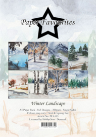 PFA103 Paper Favourites A5 Winter Landscape - 24 vel