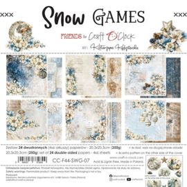 CC-F44-SWG-07 Craft O Clock Paper Pack 20x20 cm Snow Games