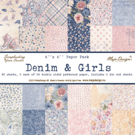 Paperpad 15.2 x 15.2 cm  Denim en Girls - Maja Design