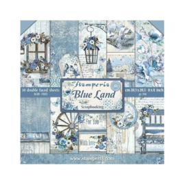 Blue Land 8x8 Inch Paper Pack (SBBS84)