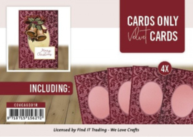 COVCA6001R Cards Only - Velvet Cards A6 - Rood