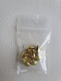 Parelbrad 12mm lime groen/goud- 7 stuks
