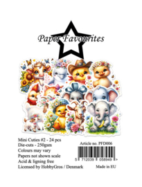PFD006 Paper Favourites Die-Cuts 24 stuks Mini Cuties 2