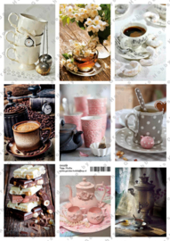 GH3279 Vintage vel - Koffie/Thee - Gerda's Hobbyshop