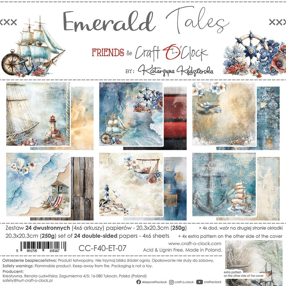 CC-F40-ET-07  Craft O' Clock - Emerald Tales - Paper Set 20,3x20,3cm