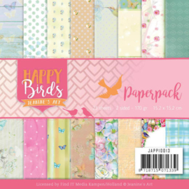 JAPP10013 Paperpad - Happy Birds - Jeanine's Art