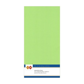 21 Mei Groen - Linnen Kaarten 4 kant 13.5x27cm - 10 stuks - 200 grams - Card Deco