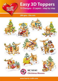 HC 10141 - Christmas Mooses - 3D Toppers