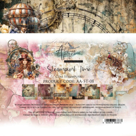 AA-ST-08 Alchemy of Art - Steampunk Time - Paper Collection Set 20.3x20.3cm