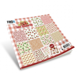 BBPP10021 Paperpack - Berries Beauties - Sweet Strawberries 20 x 20 cm