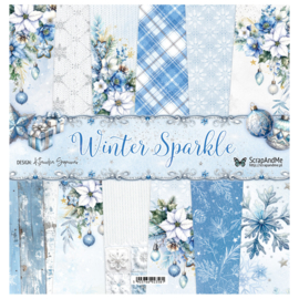 Paperpad 30,5x30,5cm Winter Sparkle - Scrap and Me - PAKKETPOST!!!